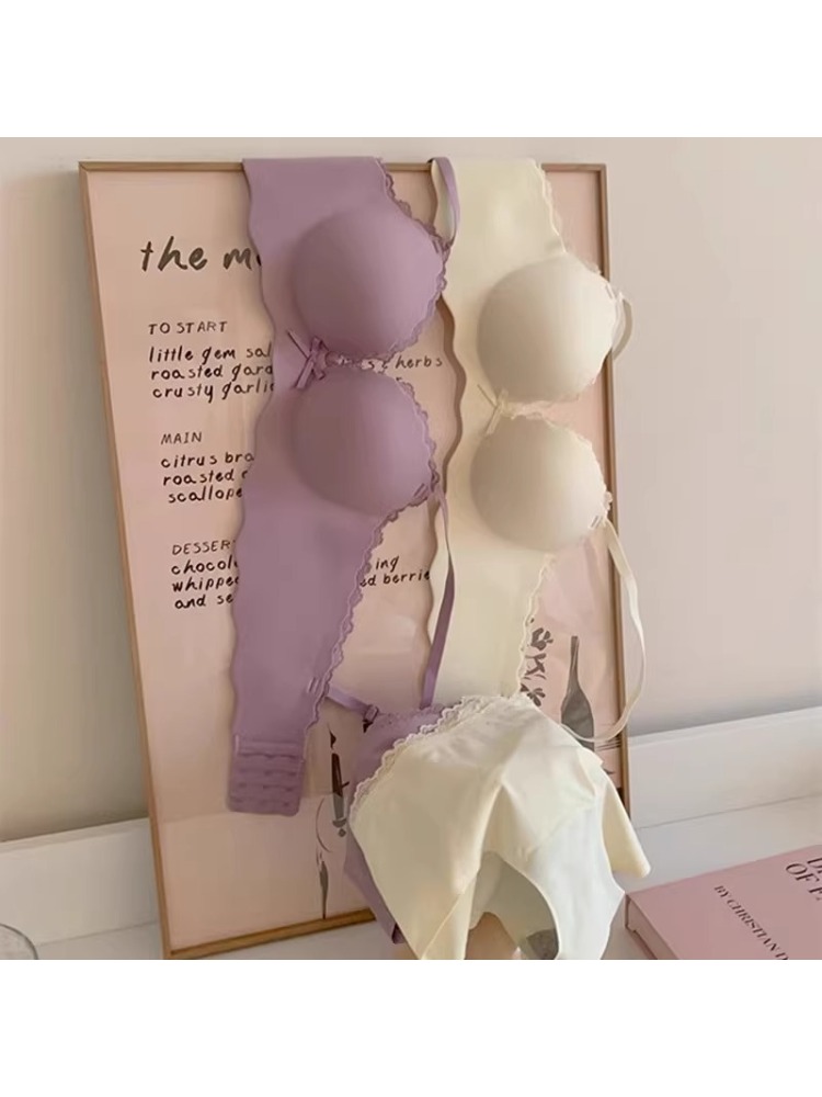 T Shirt Bra Seamless - YUQI Small Bust Seamless Bra Set