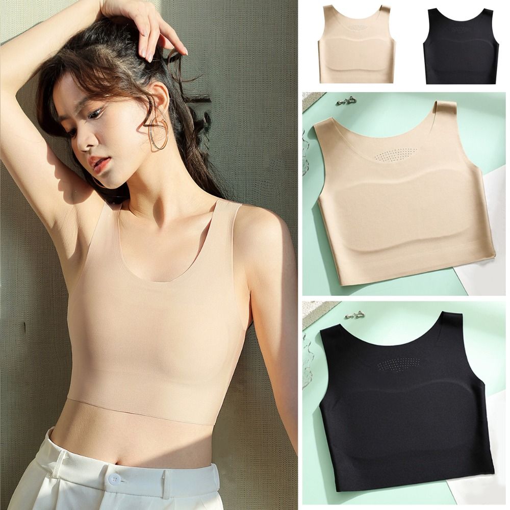 Women Ice Silk Seamless Wirele - Minimizer Bra Women ulasan dan harga