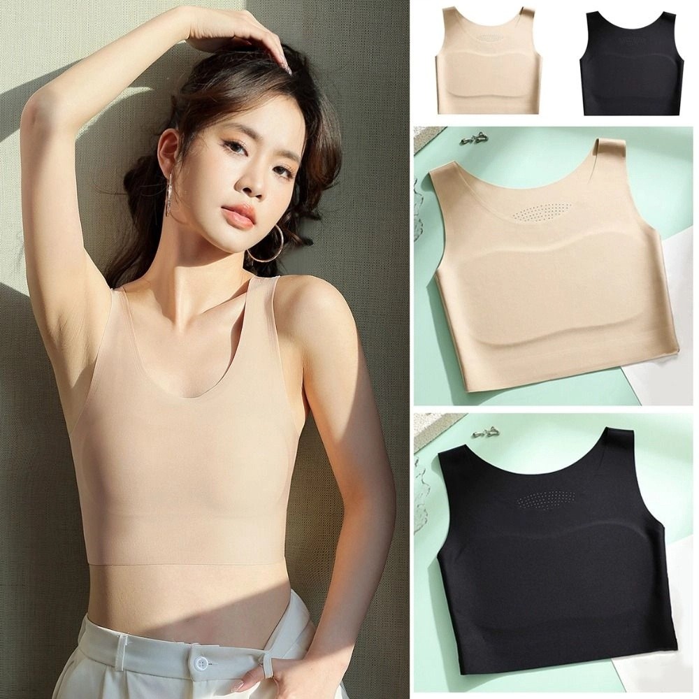 Women Ice Silk Seamless Wirele - Minimizer Bra Women ulasan dan harga