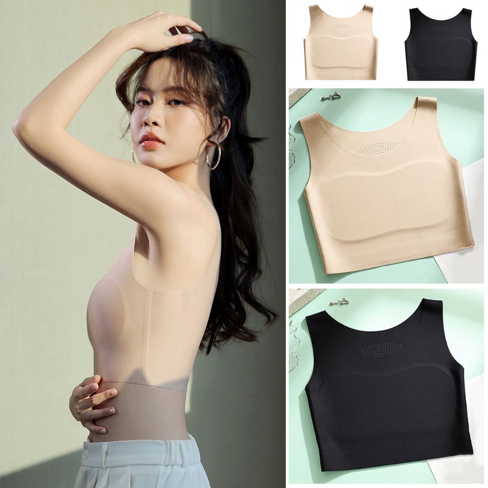 Women Ice Silk Seamless Wirele - Minimizer Bra Women ulasan dan harga