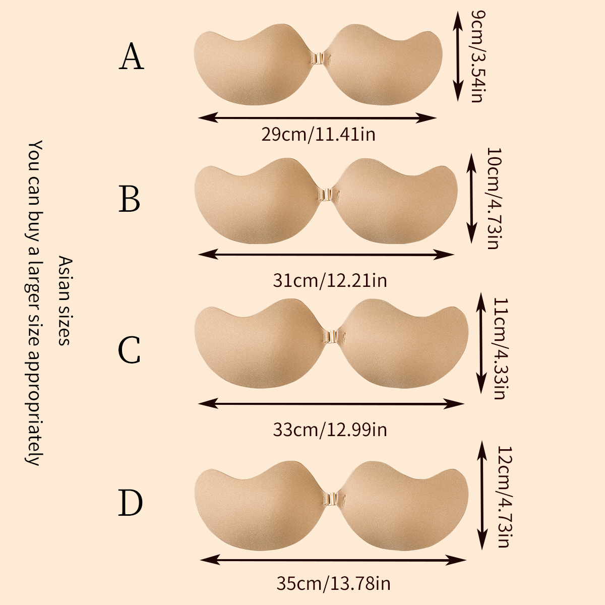 1 Piece Invisible Stick-On Lif - Push Up Bra Silicone ulasan dan harga