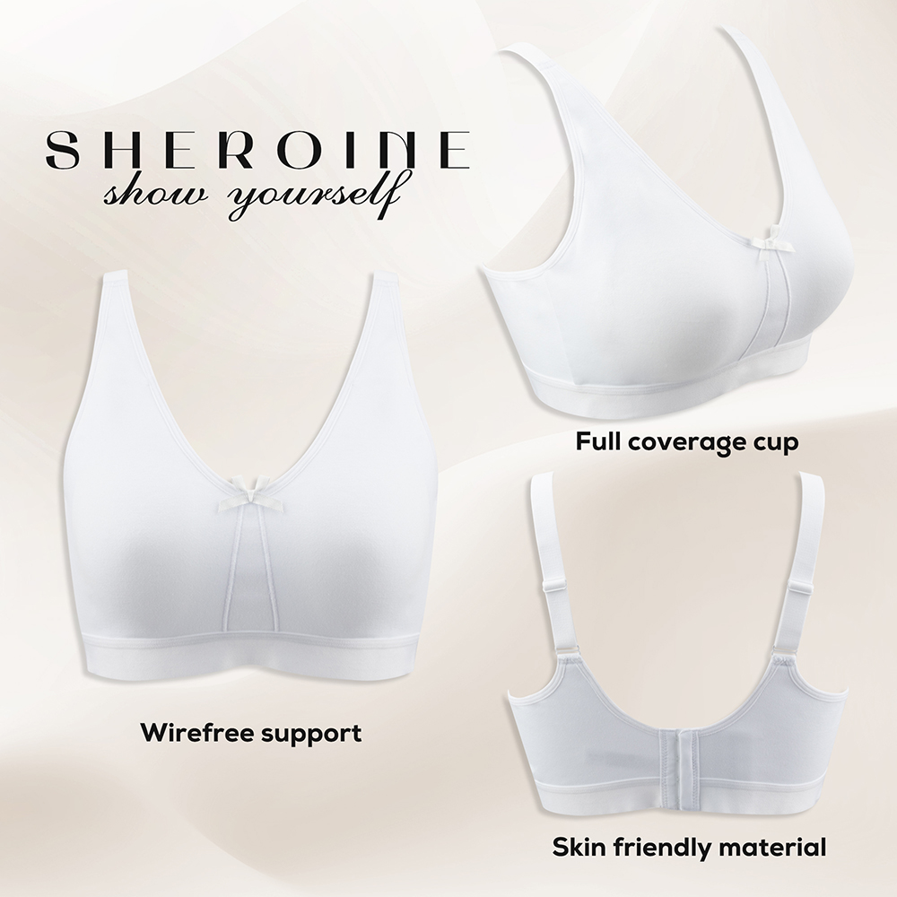 Sheroine Plus Size Women Wirel - Mastectomy Bra Pocket ulasan dan harga